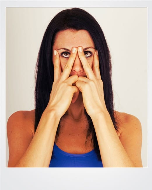 Eye-area face-lifting exercise