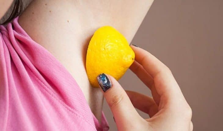 Underarm hair removal with lemon